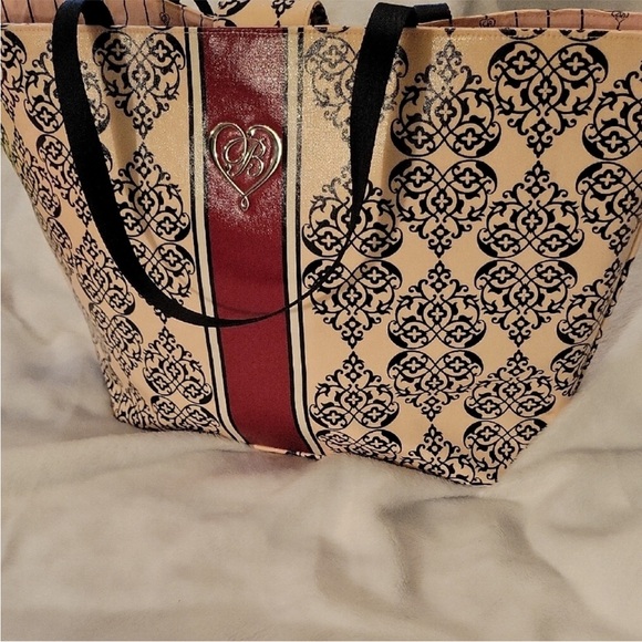 Brighton “Sweet Valentine Celebration” Cream and Red Patterned Tote - Picture 3 of 6